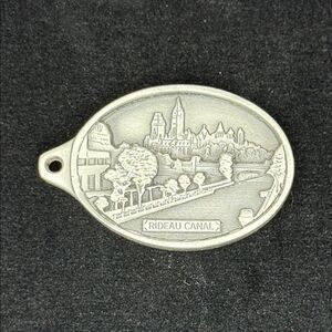 Pewter Rideau Canal Silver Keychain